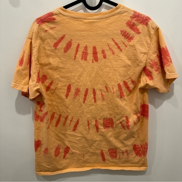 Gildan Orange Monochrome Tie Dye 100% Cotton T-Shirt - Picture 4 of 4